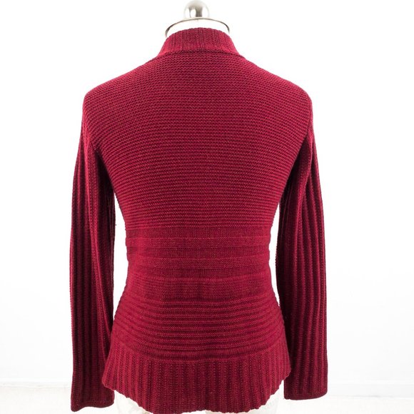 Shanghai Tang L Cashmere Silk Cardigan Sweater Red - Picture 5 of 10